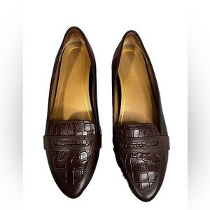 Vionic Savanna Loafer Brown Leather Size 7